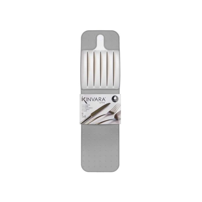 Escurridor de silicona gris Kinvara 37.5x5.5x10.3 cm - Material plástico PP y TPR (12 Unidades) 1 Escurridor de silicona gris Kinvara 37.5x5.5x10.3 cm - Material plástico PP y TPR (12 Unidades) 1