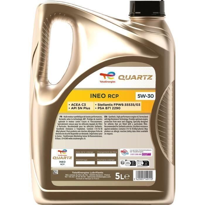 Aceite de motor - TOTALENERGIES - Quartz Ineo RCP 5W-30 - 5L 1