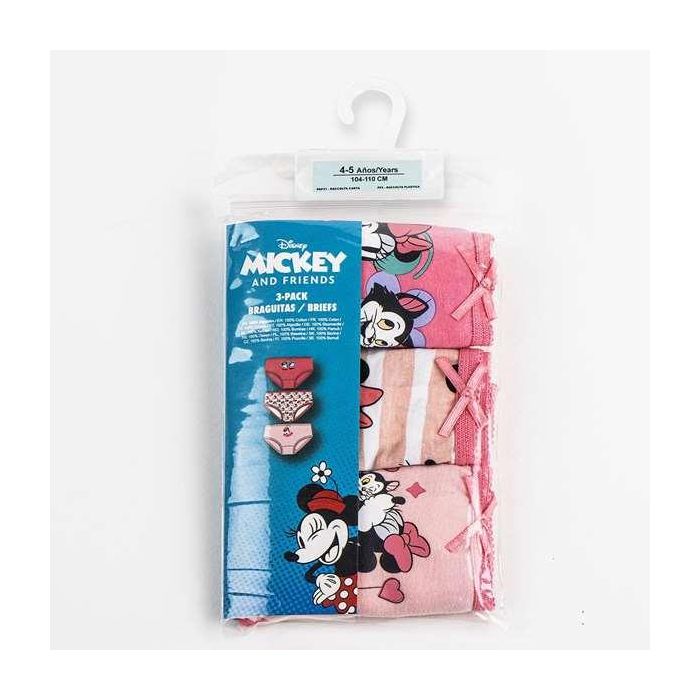Pack braguitas single jersey 3 piezas minnie t04/05 Pack braguitas single jersey 3 piezas minnie t04/05