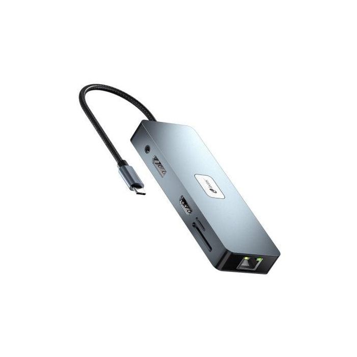 Leotec LEDS03 Docking USB-C 11 en 1 HDMI 4K 60Hz, DP, VGA, 3xUSB 3.2, USB-C PD 100W, RJ45, Lector SD/MicroSD, Audio Gris 2