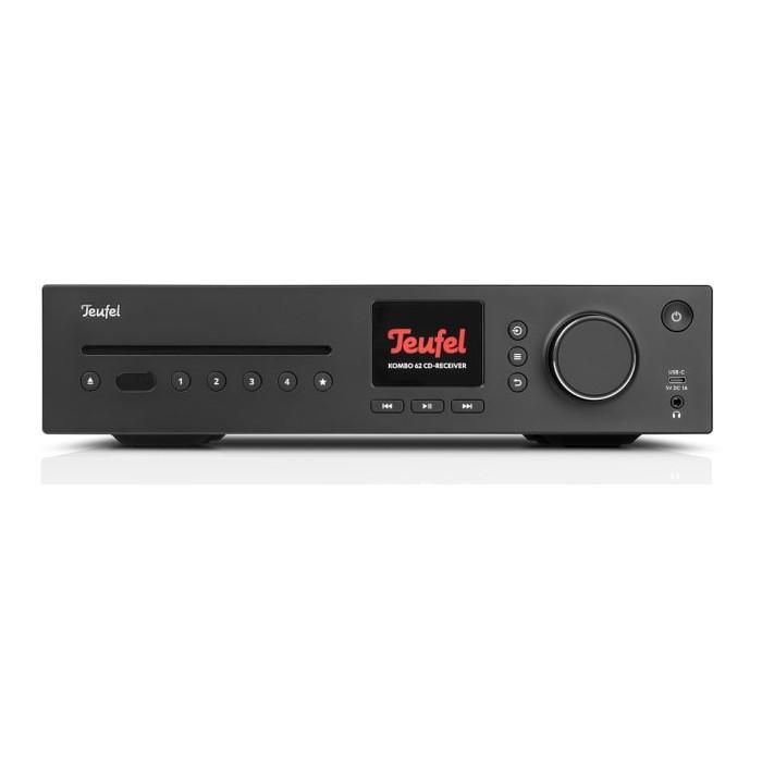 Teufel KOMBO 62 Mk2 CD-Receiver con Bluetooth, WiFi, DAB+, FM y Reproductor de CD - Negro