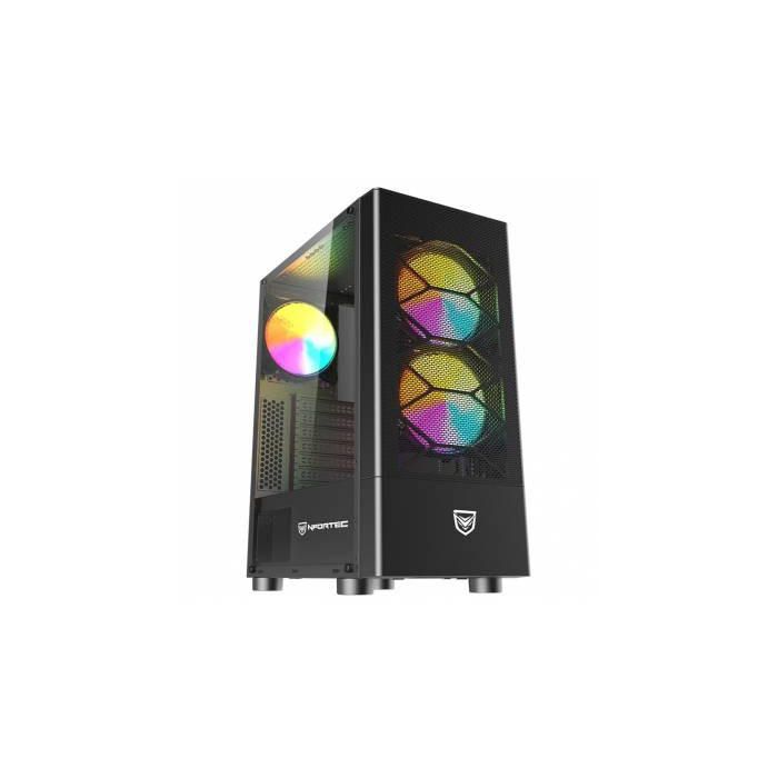 Nfortec Caja Gaming Caelum ATX Cristal Templado con Ventiladores RGB