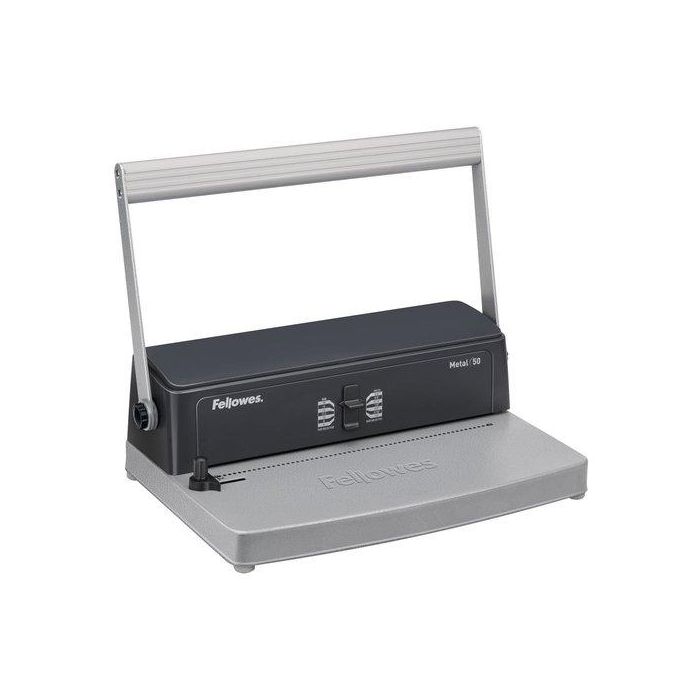 Fellowes Encuadernadora de Espiral Metálica ESP 50, Perfora 12 Hojas A4, Encuaderna 450 Hojas, Paso 5:1