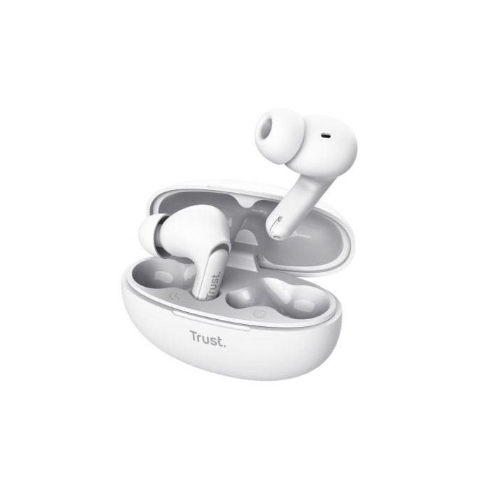 Trust 25172 Auriculares Bluetooth Yavi ENC con Cancelación de Ruido y Estuche de Carga, Blancos para Smartphone/Tablet 0 Trust 25172 Auriculares Bluetooth Yavi ENC con Cancelación de Ruido y Estuche de Carga, Blancos para Smartphone/Tablet 0