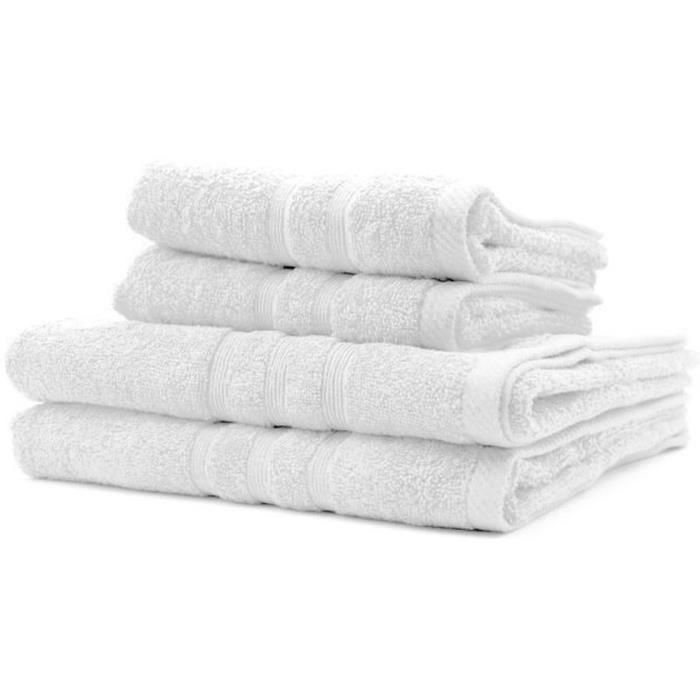 2 toallas de baño TODAY 50x90 + 2 toallas de baño 70x130 cm 100% Algodón - Tiza 2 toallas de baño TODAY 50x90 + 2 toallas de baño 70x130 cm 100% Algodón - Tiza