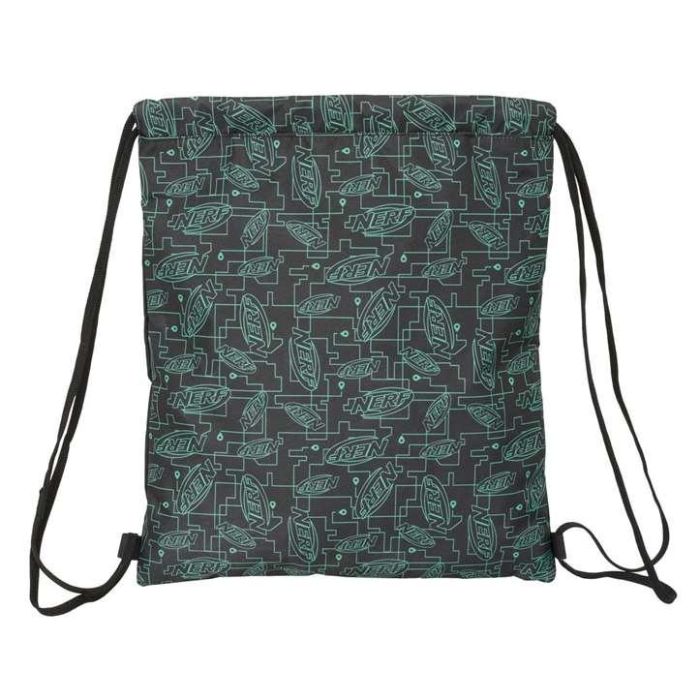 Bolsa Mochila con Cuerdas Nerf Game Negro 35 x 40 x 1 cm 2