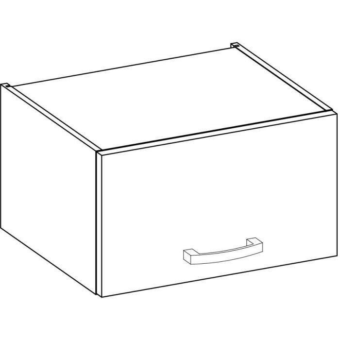 Mueble campana con puerta basculante - Gris mate - L 60 x 31,6 x H 36 cm - LASSEN 5 Mueble campana con puerta basculante - Gris mate - L 60 x 31,6 x H 36 cm - LASSEN 5