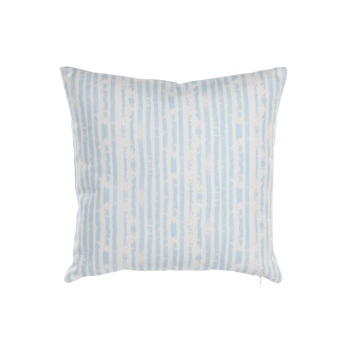 DKD Home Decor Cojín Decorativo Mediterráneo Colección Sea Breeze Rayas Blanco Azul Poliéster 45x45x15 cm con Cremallera