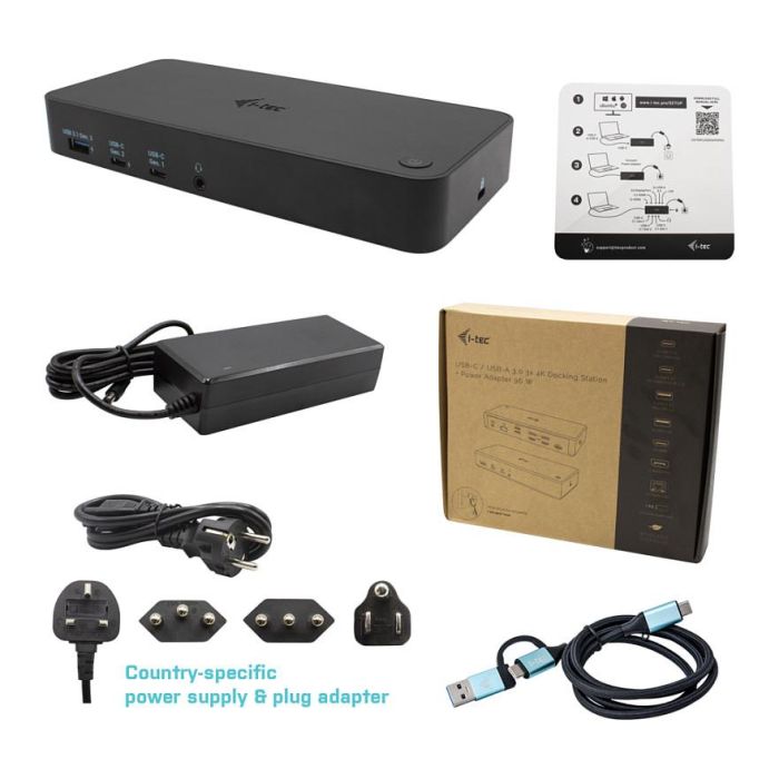 I-TEC Docking Station USB 3.0/USB-C/Thunderbolt con PD 100W, 3x 4K 60Hz para Portátiles 4