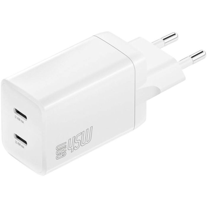 4smarts PDPlug Dual 45W GaN Cargador Carga Rápida Blanco 0 4smarts PDPlug Dual 45W GaN Cargador Carga Rápida Blanco 0