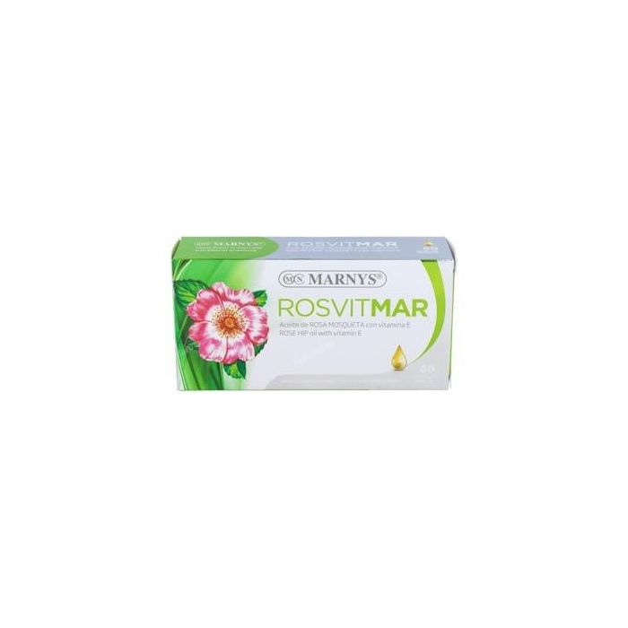 Rosvitmar Aceite de Rosa Mosqueta 60 Perlas con Vitamina E para la Piel