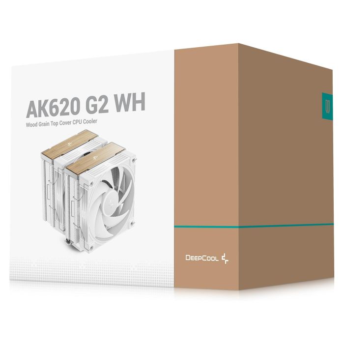 DeepCool AK620 G2 WH Cooler de CPU, Refrigerador de Aire con 2 Ventiladores PWM de 120 mm, 6 Tubos de Calor, Blanco, 57.76 CFM 8
