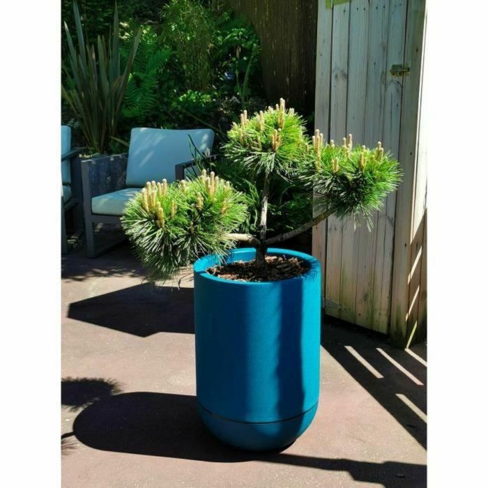 Riviera RIV3580798143068 Jardinera redonda Granit Tulip de Plástico - Diámetro 40 cm - Azul 1 Riviera RIV3580798143068 Jardinera redonda Granit Tulip de Plástico - Diámetro 40 cm - Azul 1