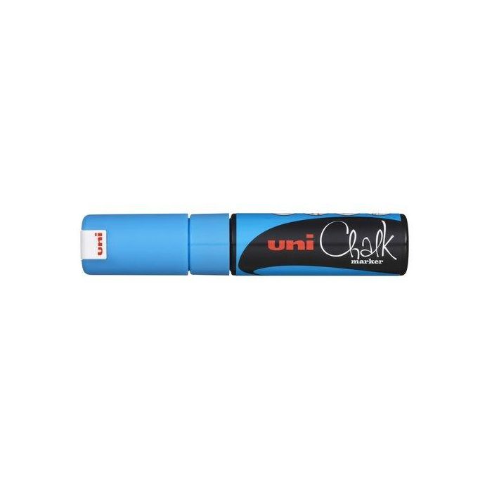 Marcador Tiza Liquida Uni-Ball Chalk Marker Pwe-8K 8.0 Mm Azul Claro 6 unidades