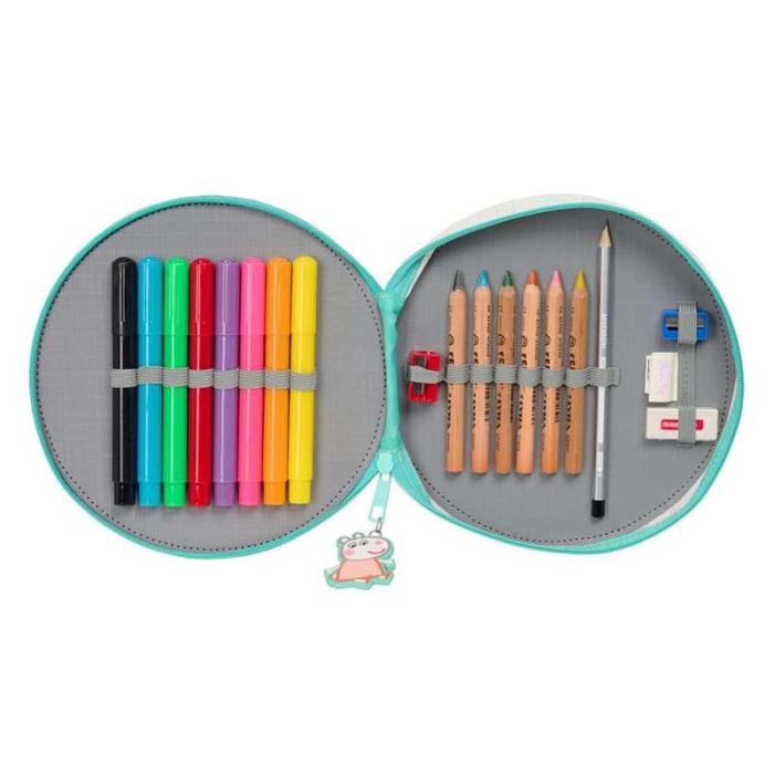 Plumier Escolar Safta Redondo 18 Piezas Peppa Pig Pretty Flowers 35x210 mm 2 Plumier Escolar Safta Redondo 18 Piezas Peppa Pig Pretty Flowers 35x210 mm 2