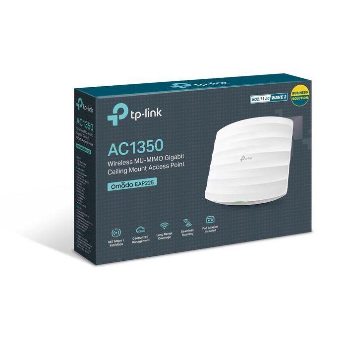Tp-link Punto de Acceso Inalambrico EAP225 AC1350 Dual Band Gigabit MU-MIMO PoE 4