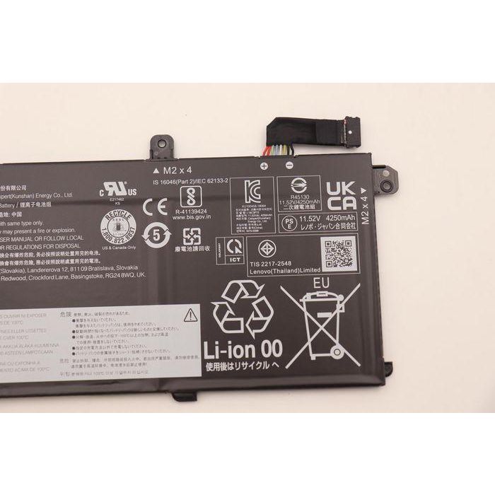 Lenovo Internal battery with 50Wh capacity, 3-cell Lithium-Ion design, CXP interface, compatible with Lenovo ThinkPad systems. 2 Lenovo Internal battery with 50Wh capacity, 3-cell Lithium-Ion design, CXP interface, compatible with Lenovo ThinkPad systems. 2