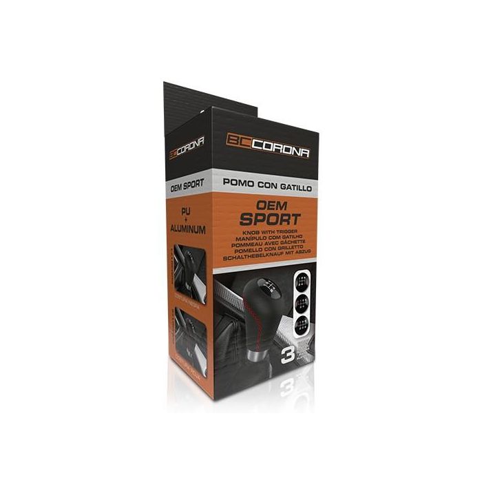 Pomo Sport Piel Perforada Negro-Rojo POM30172 1 Pomo Sport Piel Perforada Negro-Rojo POM30172 1