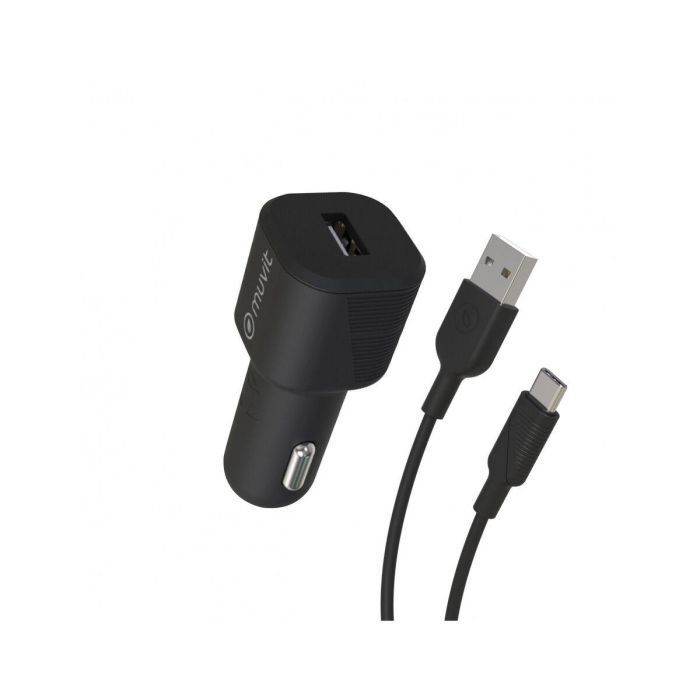 Cargador de Coche Muvit MCPAK0015/ USB + Cable USB Tipo-C/ 2.4A 0 Cargador de Coche Muvit MCPAK0015/ USB + Cable USB Tipo-C/ 2.4A 0