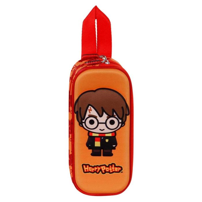 Estuche Portatodo 3D Doble Bobblehead Harry Potter Naranja 1 Estuche Portatodo 3D Doble Bobblehead Harry Potter Naranja 1