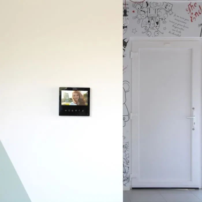 Chacon CHA5411478348641 Videoteléfono 2 timbres Pantalla 7 Pulgadas Ultra Delgado Negro 1