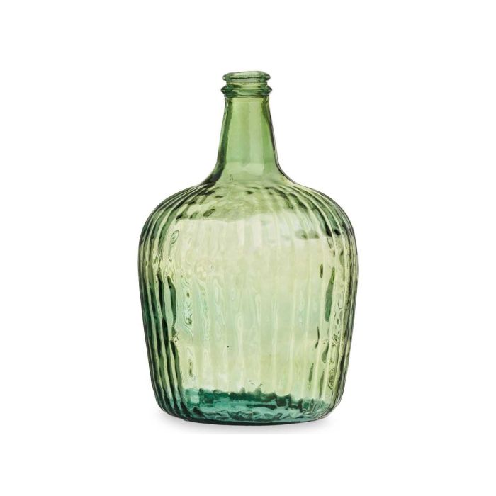 Botella Decorativa Vidrio Rayada 8L Verde Giftdecor 19.5x35.5x19.5 cm (2 Unidades) 2 Botella Decorativa Vidrio Rayada 8L Verde Giftdecor 19.5x35.5x19.5 cm (2 Unidades) 2