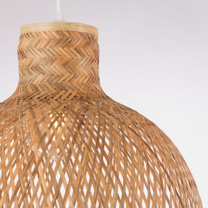 Singkawang SKD-P80026 Lámpara Colgante de Bambú, Estilo Natural, Mediterráneo, Boho-Chic, Casquillo E27 4