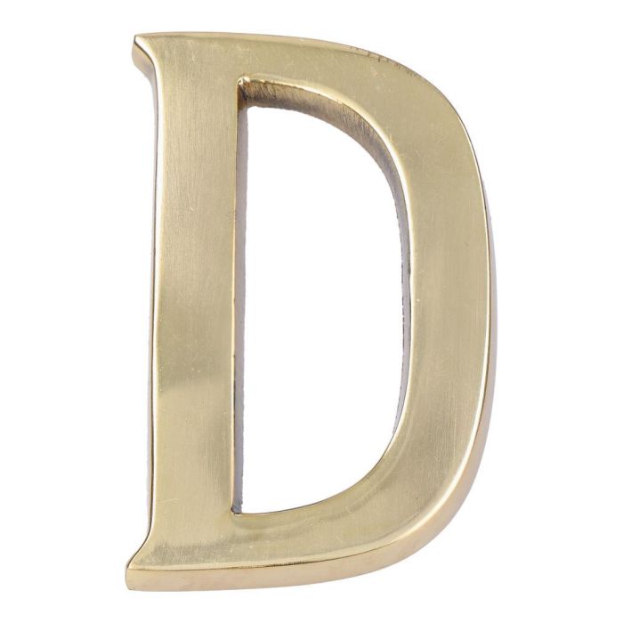 Letra d latón pulido 10cm fijación invisible edm Letra d latón pulido 10cm fijación invisible edm