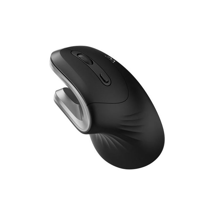 Ewent Ratón Ergonomico Inalambrico Ew3154 Negro - Diseño Ergonómico, Sensor Óptico 3 DPI, 2.4 GHz, 6 Botones