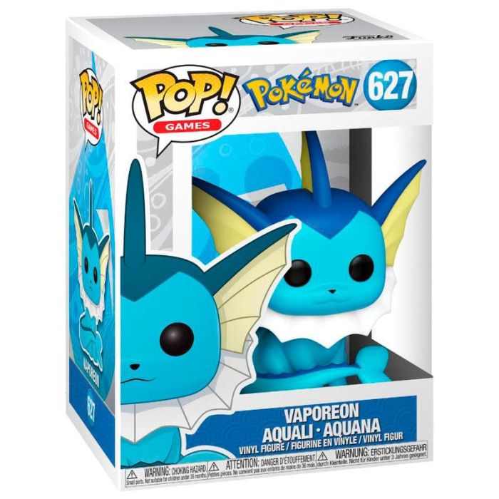 Funko Pop Pokemon Vaporeon Nº 627 -Caja Original- 1 Funko Pop Pokemon Vaporeon Nº 627 -Caja Original- 1