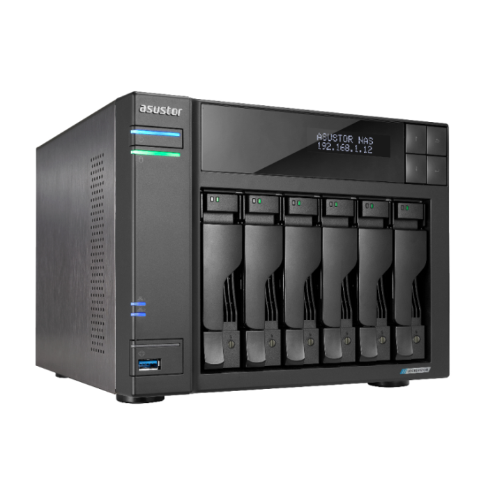 Asustor LOCKERSTOR 6 Servidor NAS Tower 6 Bahías Intel Celeron N5105 8GB RAM DDR4 Doble 2.5GbE