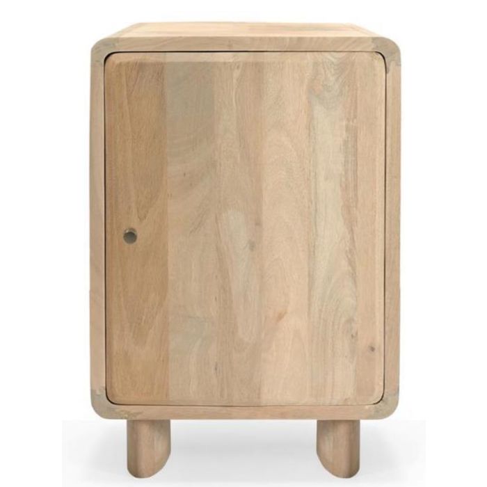 DKD Home Decor Mesita de Noche de Roble Marrón Estilo Urban 40x65x45 cm