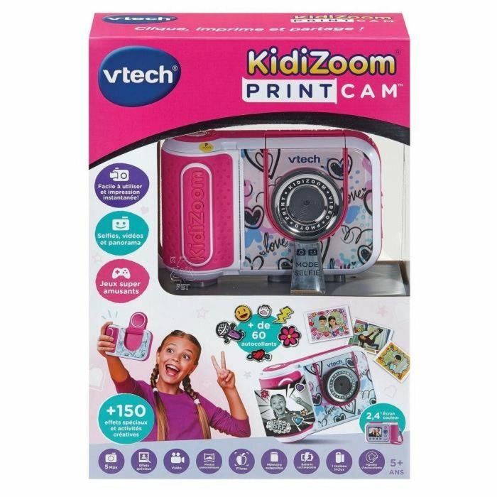 CÁMARA DE IMPRESIÓN VTECH KIDIZOOM (ROSA) 1 CÁMARA DE IMPRESIÓN VTECH KIDIZOOM (ROSA) 1