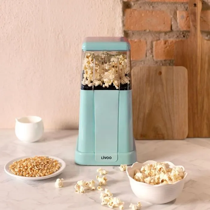 Livoo DOM497 Máquina de Palomitas de Maíz, 1200W, Hasta 100g de Granos, Azul 4