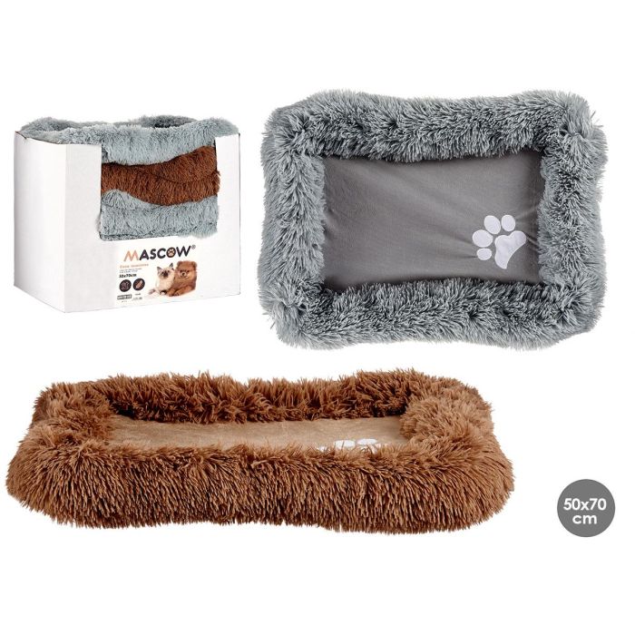 Cuna Mascota Suave Mascow 50x70 cm - Gris, Marrón, Poliéster (16 Unidades) Cuna Mascota Suave Mascow 50x70 cm - Gris, Marrón, Poliéster (16 Unidades)