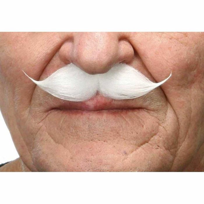 Bigote blanco talla única