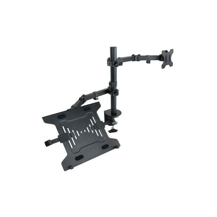 TOOQ SOPORTE MESA MONITOR/PORTÁTIL 2 BRAZOS NEGRO