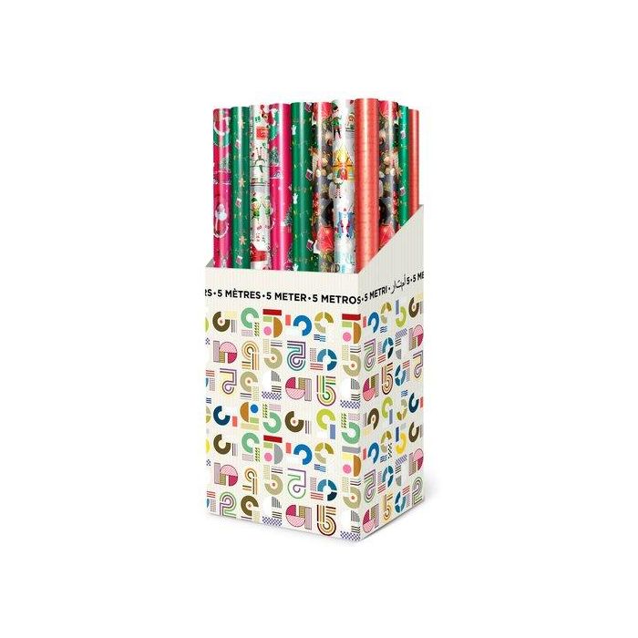 Papel De Regalo Rollo Tv 0,7X5 M (Caja De 40) Navidad