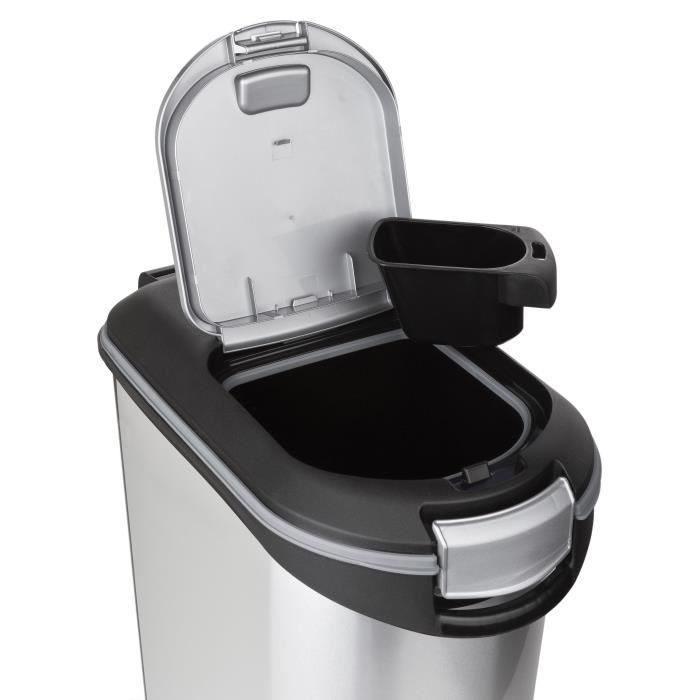 CURVER Recipiente de comida seca 20kg - Aspecto de metal - Gris 2 CURVER Recipiente de comida seca 20kg - Aspecto de metal - Gris 2