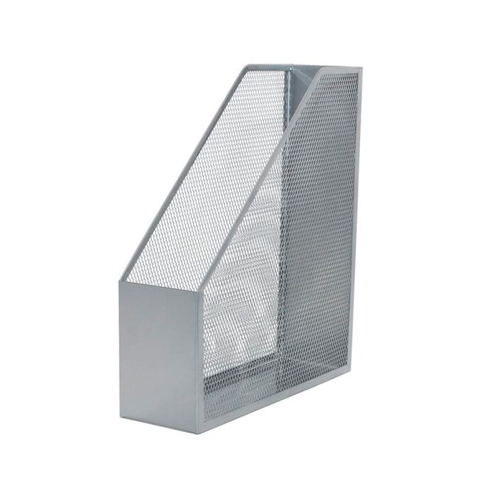 Revistero Metalico Q-Connect Rejilla Gxa29 gris 87x295x250 mm 1