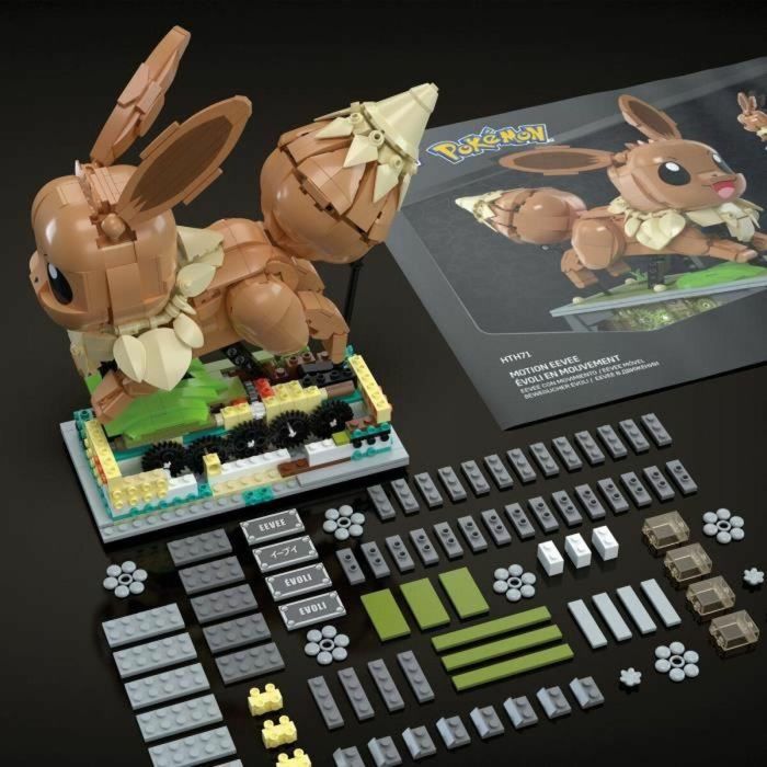Mega HTH71 Pokémon Eevee in Motion Set de Construcción 1381 Piezas 3 Mega HTH71 Pokémon Eevee in Motion Set de Construcción 1381 Piezas 3