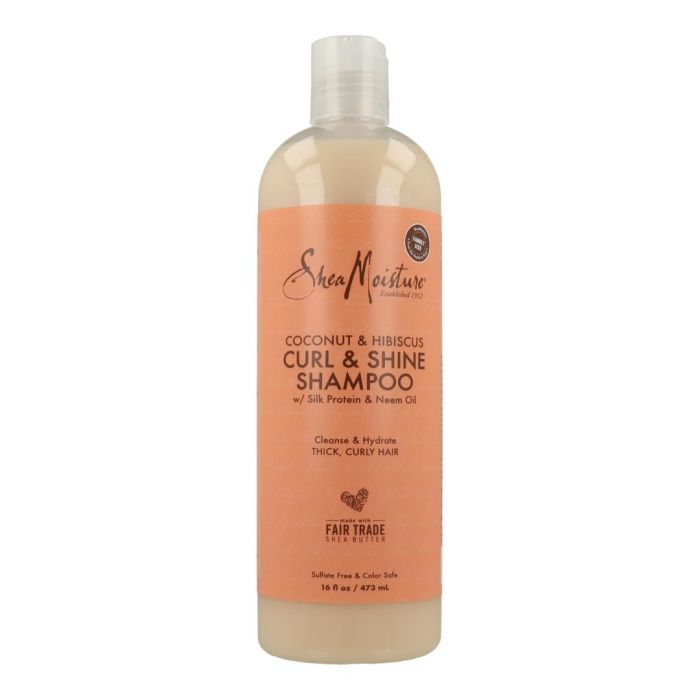 Shea Moisture Champú Coco e Hibisco para Rizos, Hidratación y Brillo 473ml