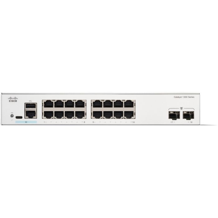 Cisco CATALYST 1300 C1300-16T-2G Switch Gestionado L2/L3 16-Port GE 2x1G 1