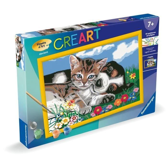 Ravensburger RAV00025848 CreArt Kids 'Una hermosa amistad' Kit de pintura por números, 31x21cm 1