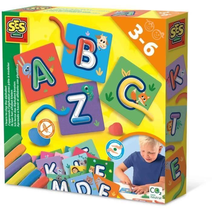 Ses Creative SES1710479905871 Juego Educativo: Aprendo y Conozco el Abecedario con Plastilina, Kit para Desarrollar Habilidades Motoras y Alfabetización en Niños Ses Creative SES1710479905871 Juego Educativo: Aprendo y Conozco el Abecedario con Plastilina, Kit para Desarrollar Habilidades Motoras y Alfabetización en Niños