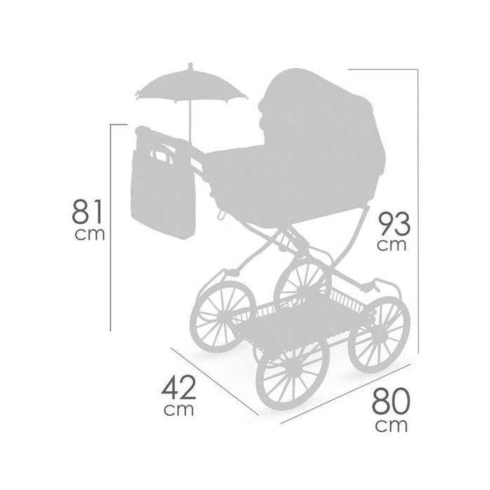 Coche de muñeca plegable con sombrilla y bolso - para muñecas de hasta 48 cm. 7 Coche de muñeca plegable con sombrilla y bolso - para muñecas de hasta 48 cm. 7