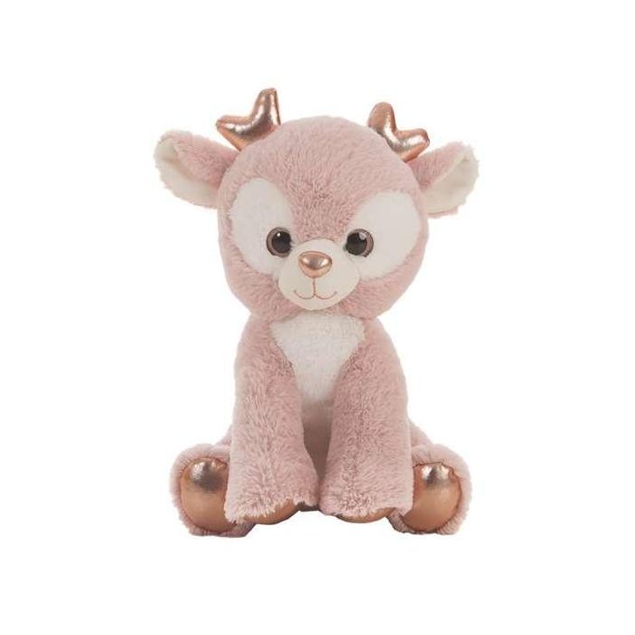 Peluche reno rosa 28 cm Peluche reno rosa 28 cm