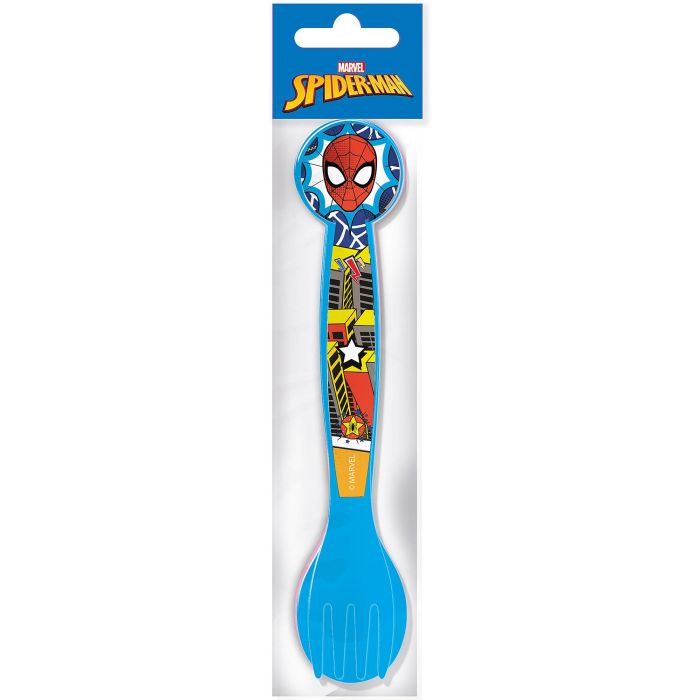 Marvel Spiderman CZ11402 Juego de Cubiertos para Niños 2 Piezas Plástico Alimentario Sin BPA Puntas Redondeadas Marvel Spiderman CZ11402 Juego de Cubiertos para Niños 2 Piezas Plástico Alimentario Sin BPA Puntas Redondeadas