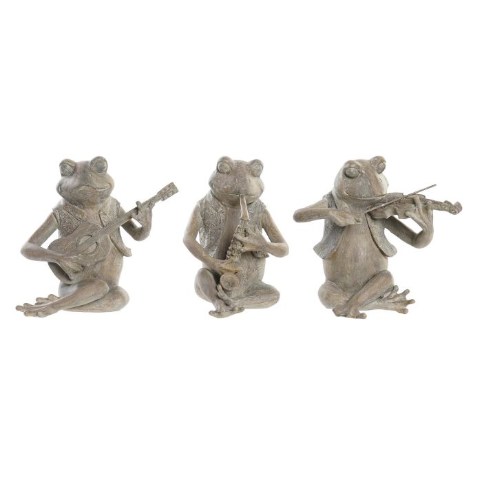 Figura Shabby DKD Home Decor Marron 19.5 x 22.5 x 23 cm (3 Unidades) Figura Shabby DKD Home Decor Marron 19.5 x 22.5 x 23 cm (3 Unidades)