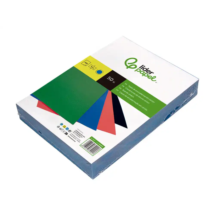 Liderpapel Tapa Encuadernacion Carton A4 1mm Azul Paquete 50 Unidades 4 Liderpapel Tapa Encuadernacion Carton A4 1mm Azul Paquete 50 Unidades 4